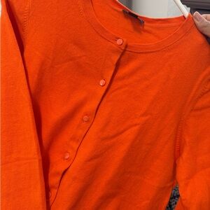 Ann Taylor Factory Orange Cardigan